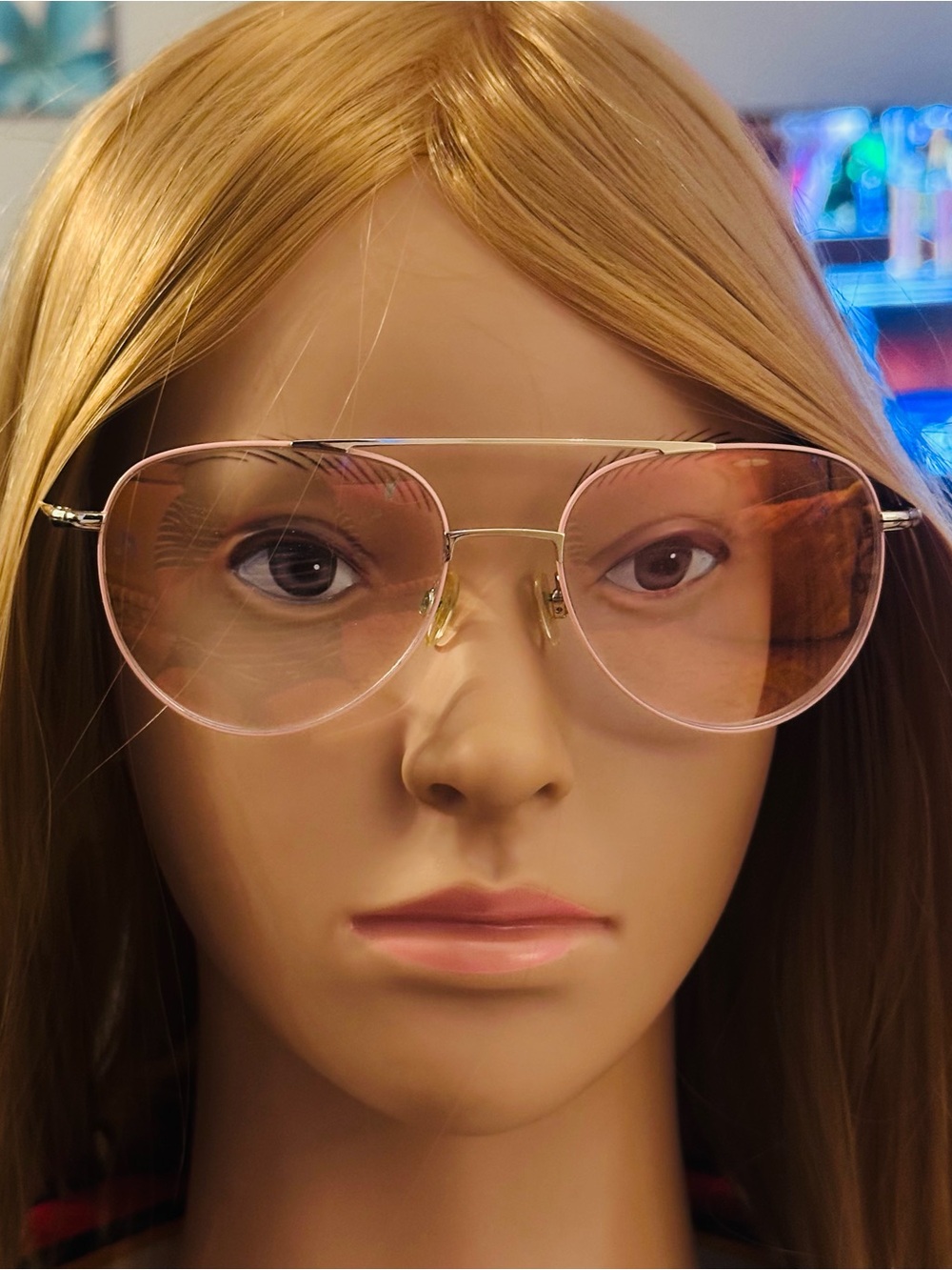 Women's Aviator frame with Pink and gold tone